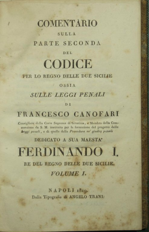 Comentario sulla parte seconda del Codice per lo Regno delle …