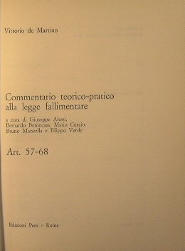 Commentario teorico-pratico alla legge fallimentare