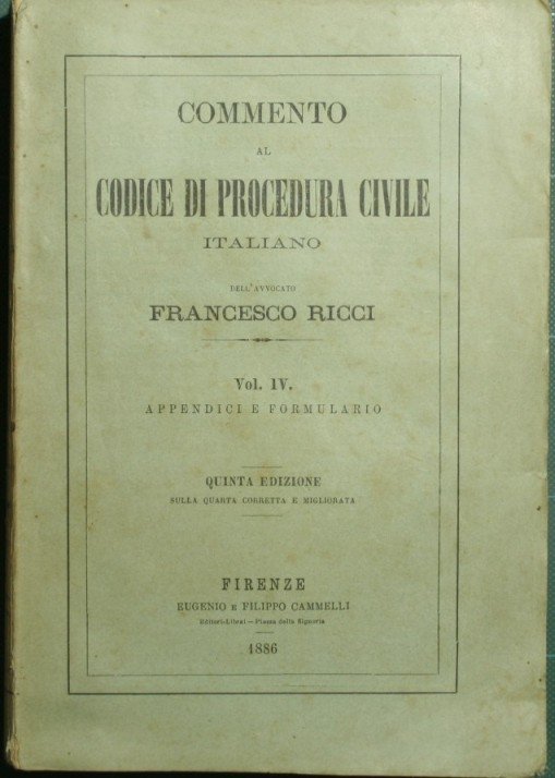 Commento al codice di procedura civile italiano. Vol. IV