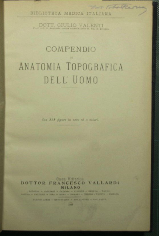 Compendio di anatomia topografica dell'uomo