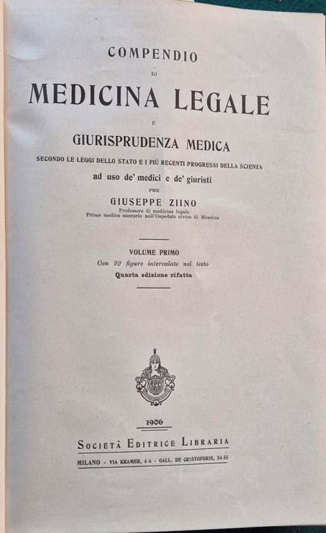 Compendio di medicina legale e giurisprudenza medica