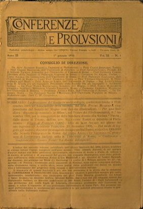Conferenze e prolusioni