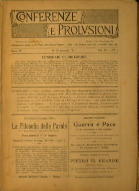 Conferenze e prolusioni