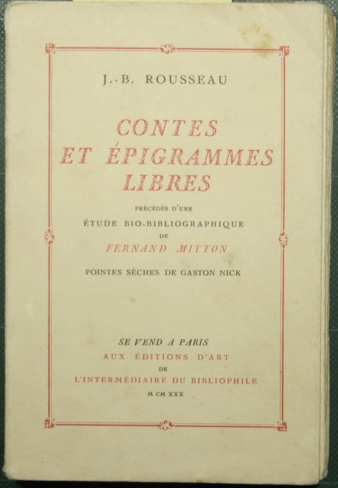 Contes et epigrammes libres
