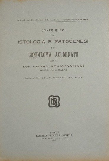 Contributo alla istologia e patogenesi del condiloma acuminato