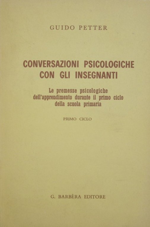 Conversazioni psicologiche con gli insegnanti