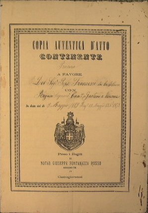 Copia Autentica d'Atto continente procura a favore del Signor Pepe …