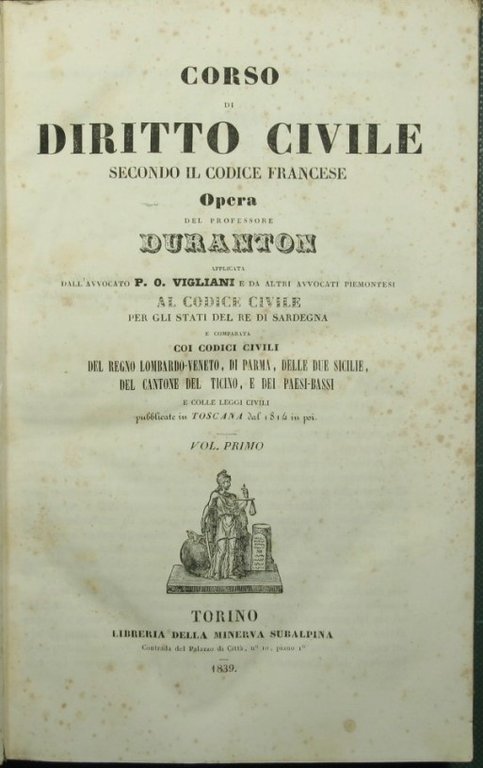 Corso di Diritto civile secondo il Codice francese