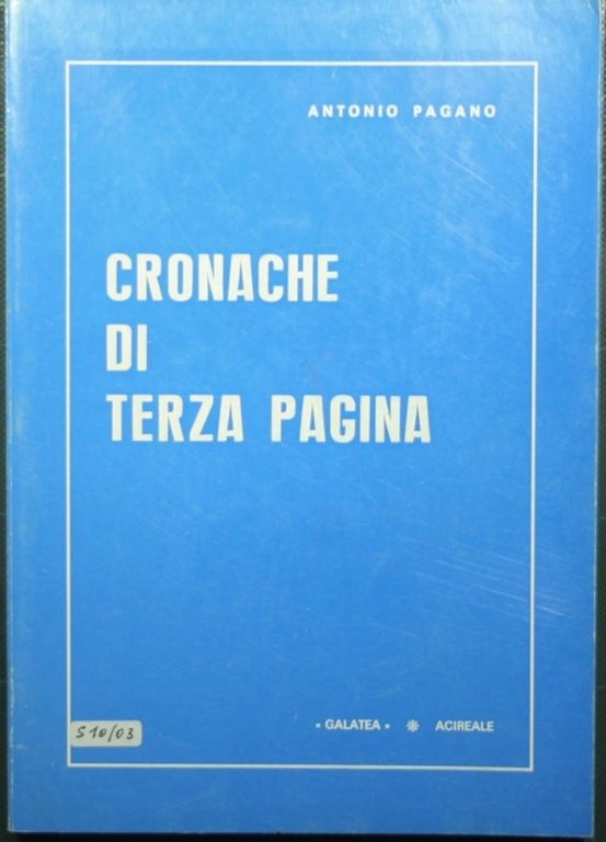 Cronache di terza pagina