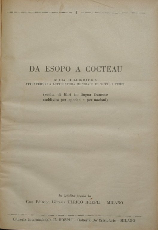 Da Esopo a Cocteau