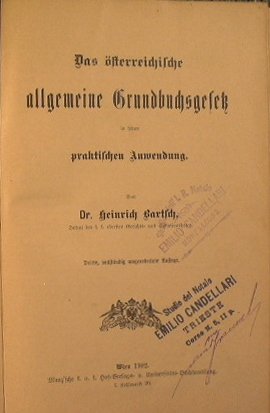 Das osterreichische allgemeine Grundbuchsgesek