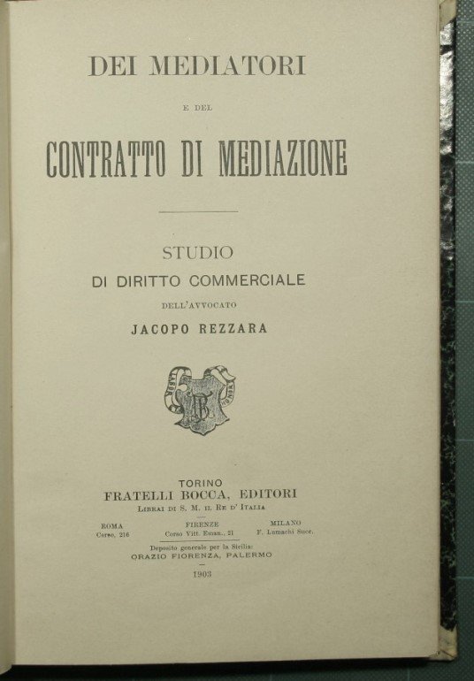Dei mediatori e del contratto di mediazione
