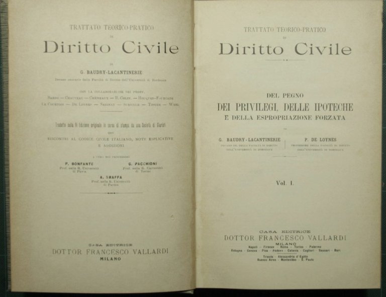 Del pegno. Dei privilegi, delle ipoteche e della espropriazione forzata …