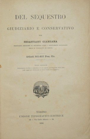 Del sequestro giudiziario e conservativo unito a Della revoca degli …