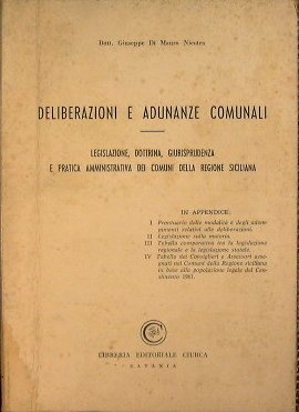 Deliberazioni e adunanze comunali