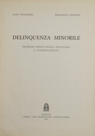 Delinquenza minorile