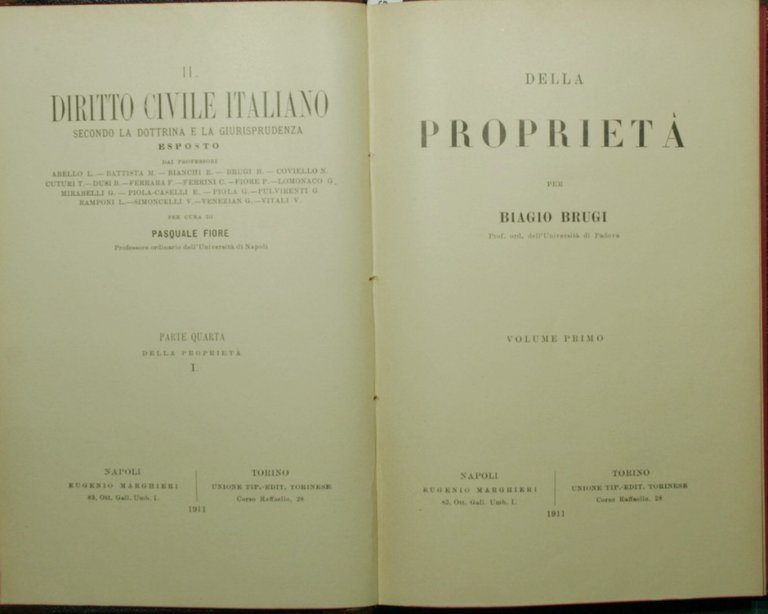 Della proprietà. Vol. I