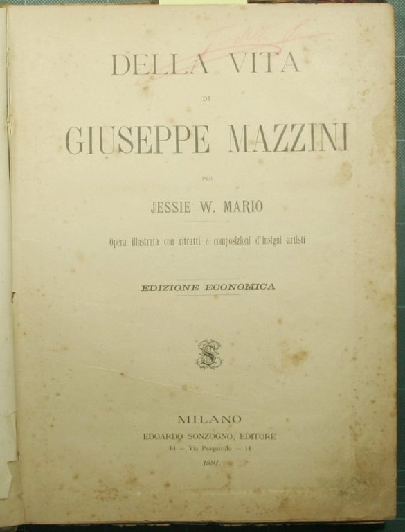 Della vita di Giuseppe Mazzini