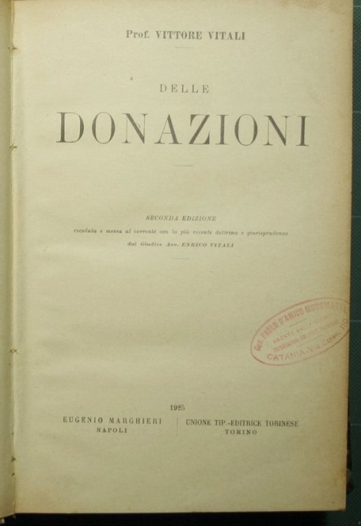 Delle donazioni