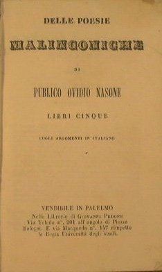 Delle poesie malinconiche