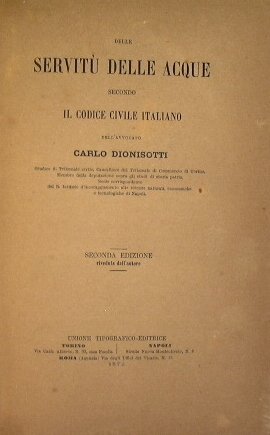 Delle servitù delle acque secondo il Codice Civile italiano