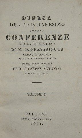 Difesa del cristianesimo ovvero conferenze sulla religione