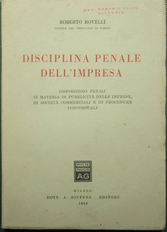 Disciplina penale dell'impresa