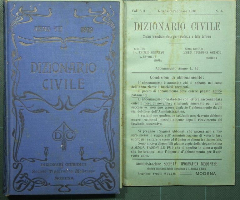 Dizionario civile - Vol. VII, 1910