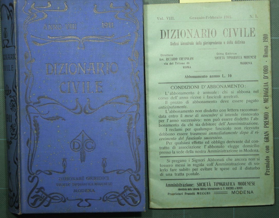 Dizionario civile - Vol. VIII, 1911