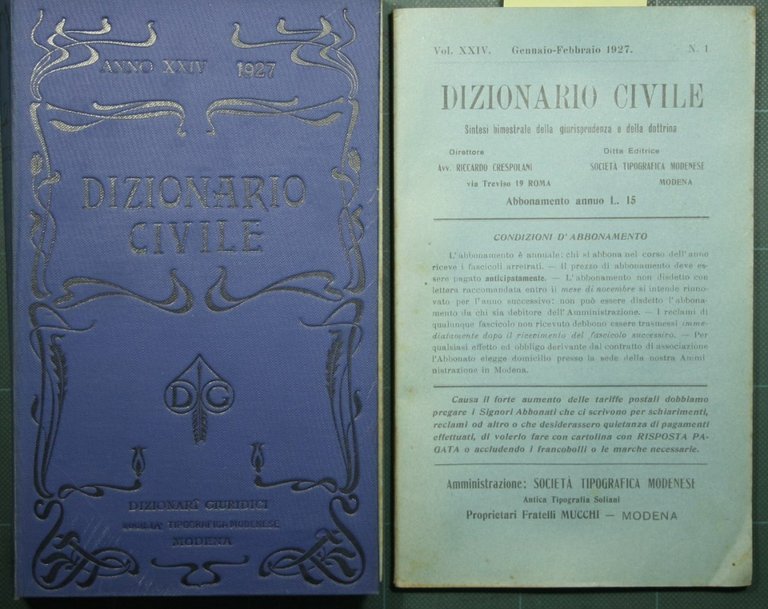Dizionario civile - Vol. XXIV, 1927