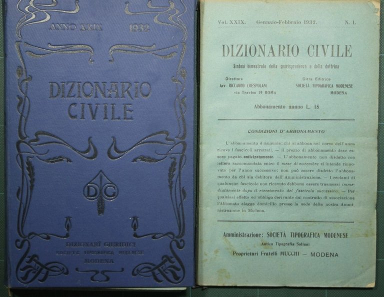 Dizionario civile - Vol. XXIX, 1932