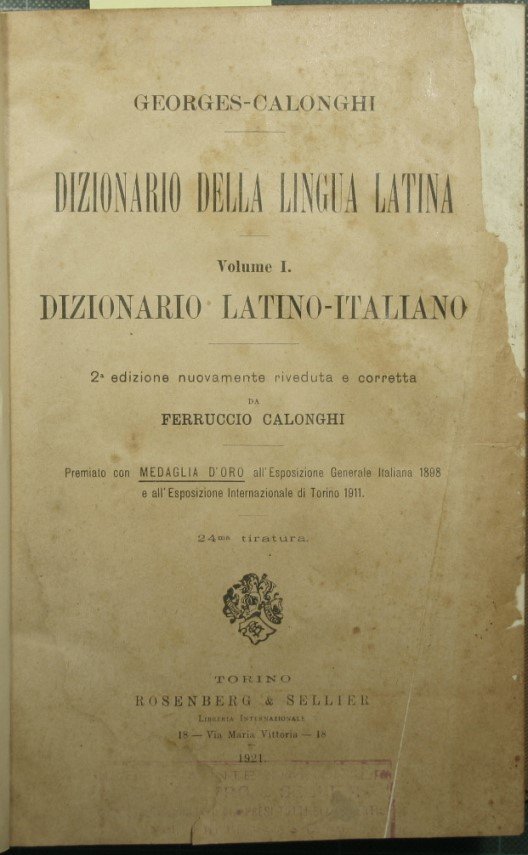 Dizionario della lingua latina