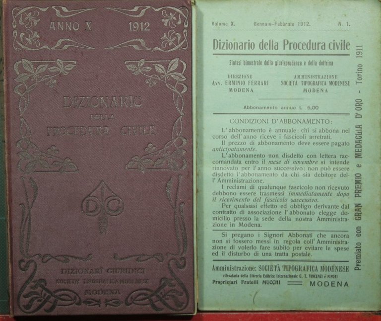 Dizionario della procedura civile - Vol. X, 1912