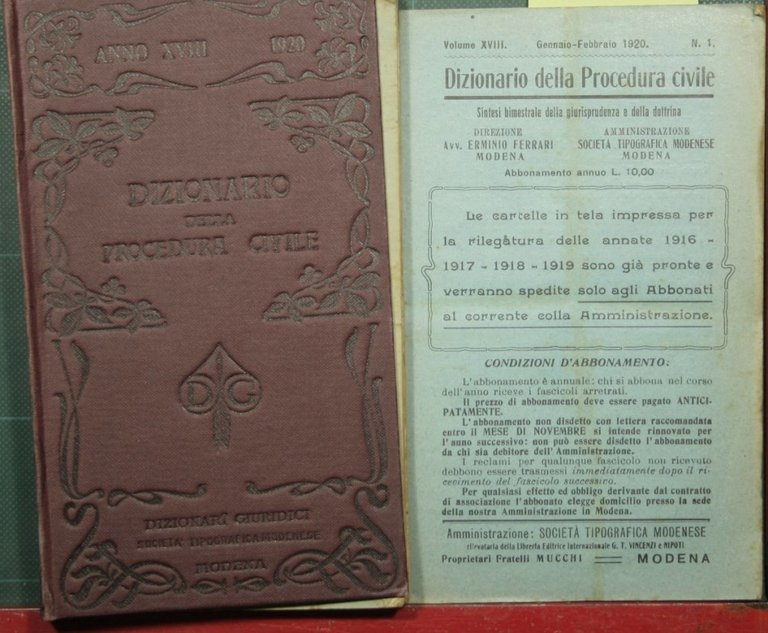 Dizionario della procedura civile - Vol. XVIII, 1920
