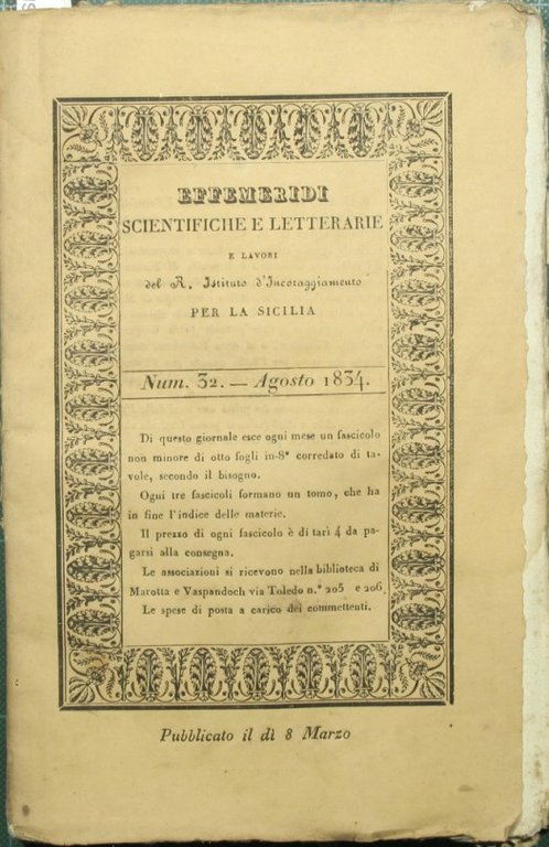 Effemeridi scientifiche e letterarie e lavori del R. Istituto d'incoraggiamento …