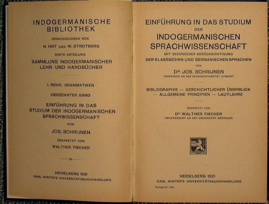 Einfuhrung in das Studium der indogermanischen Sprachwissenschaft, kit besonderer Berucksichtigung …