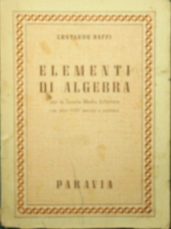 Elementi di algebra per la scuola media inferiore