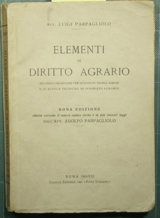Elementi di diritto agrario