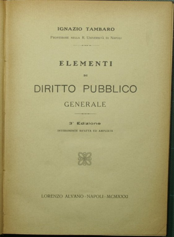 Elementi di diritto pubblico generale