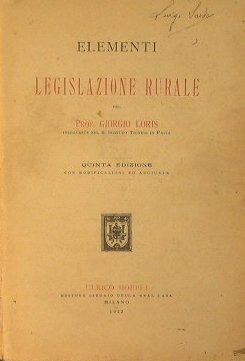 Elementi di legislazione rurale