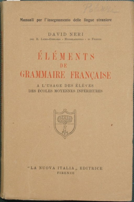 Eléments de grammaire francaise