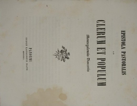 Epistola pastoralis ad clerum et populum Monregalensis Diocesis | Immagine Gallery 2