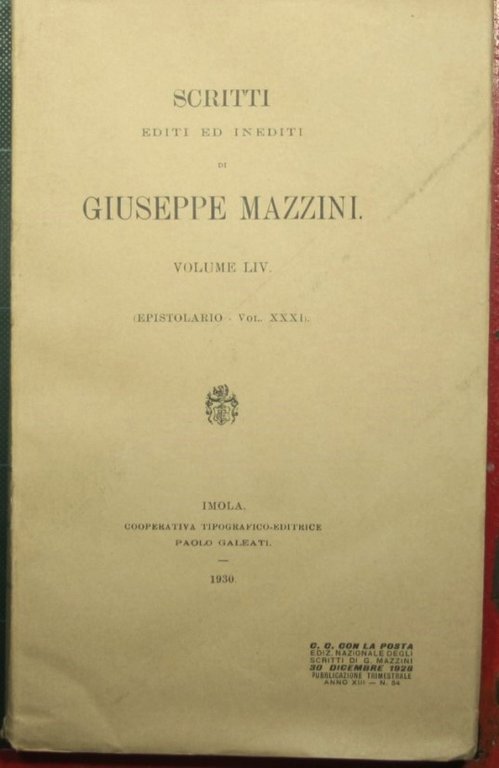 Epistolario - Vol. XXXI | Immagine Gallery 2