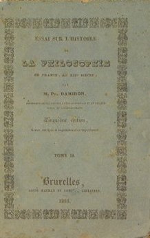 Essai sur l'historire de la philosophie en france, au XIX …
