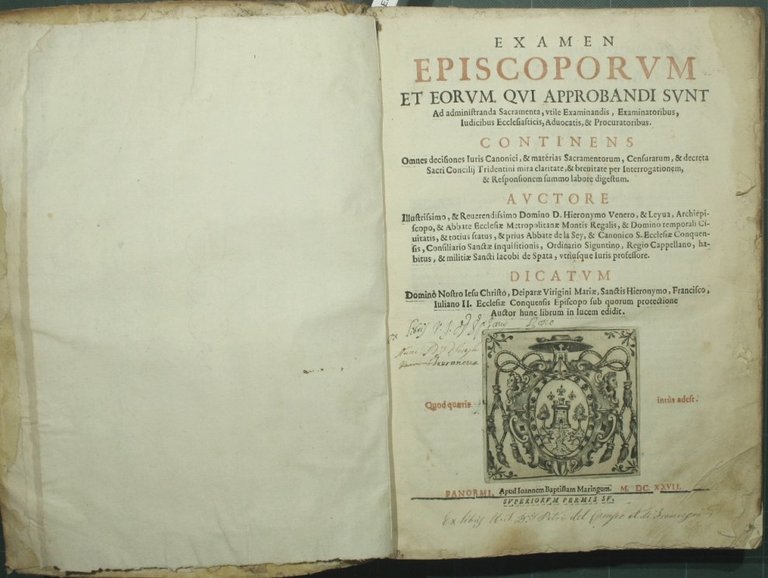 Examen episcoporum et eorum, qui approbandi sunt ad administranda sacramenta