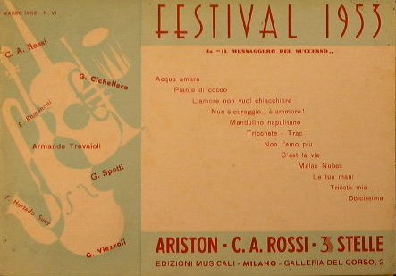 Festival 1953 da ' Il messaggiero del successo '