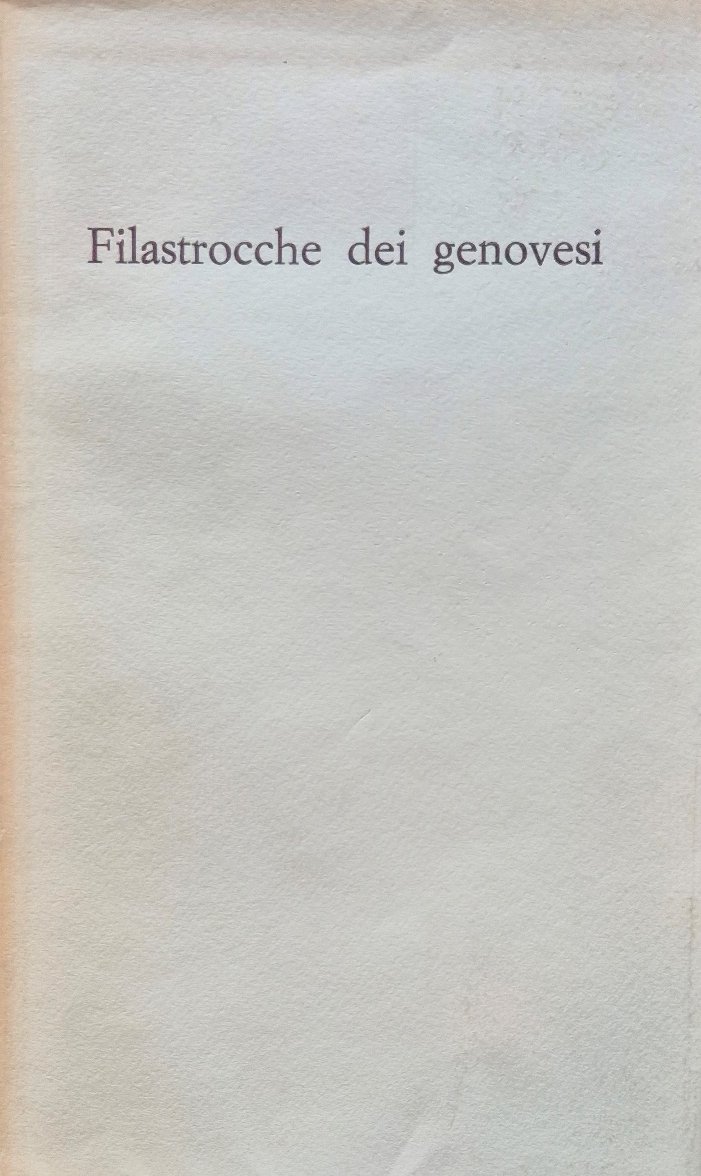 Filastrocche dei genovesi