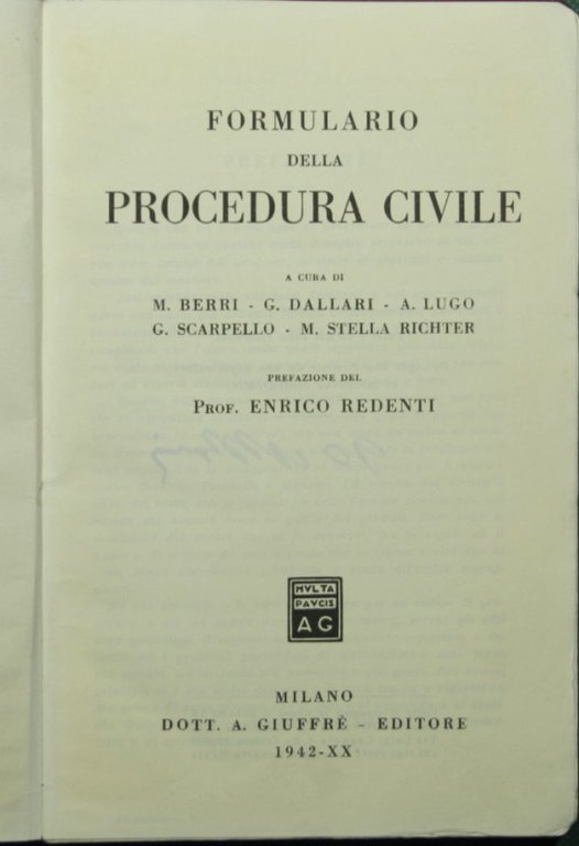 Formulario della procedura civile