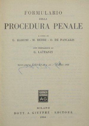 Formulario della procedura penale