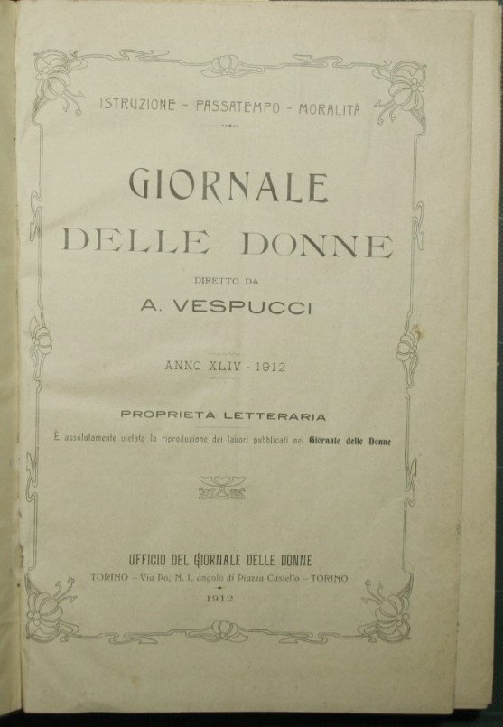 Giornale delle donne - Anno XLIV - 1912